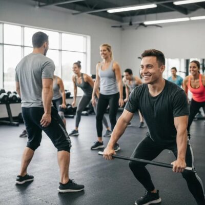 Small group personal training session in Auburn with diverse participants and a trainer