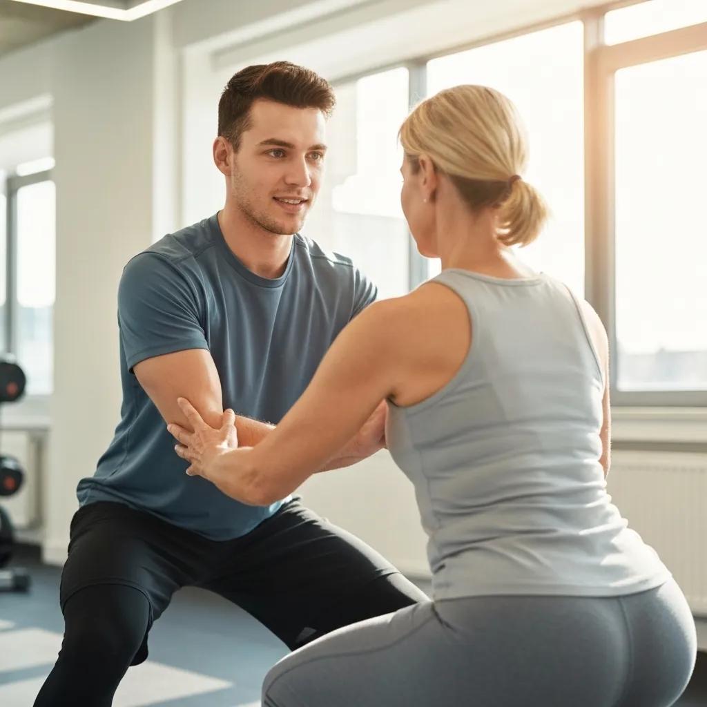 Personal training session in Auburn with a trainer and client exercising together