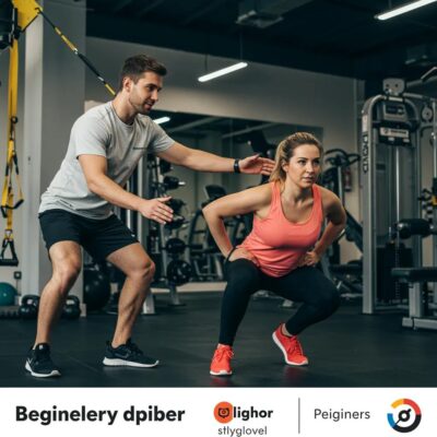 Personal trainer guiding a beginner in a gym, highlighting personalized fitness support