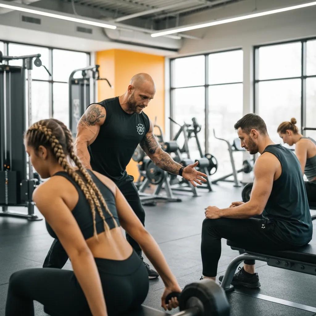 Small group personal training session in Auburn with a trainer providing personalized guidance to participants